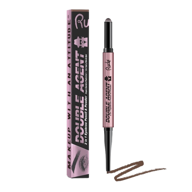 RUDE Cosmetics Double Agent 2-in-1 Eyebrow Pencil & Powder Neutral Brown (1 stk)