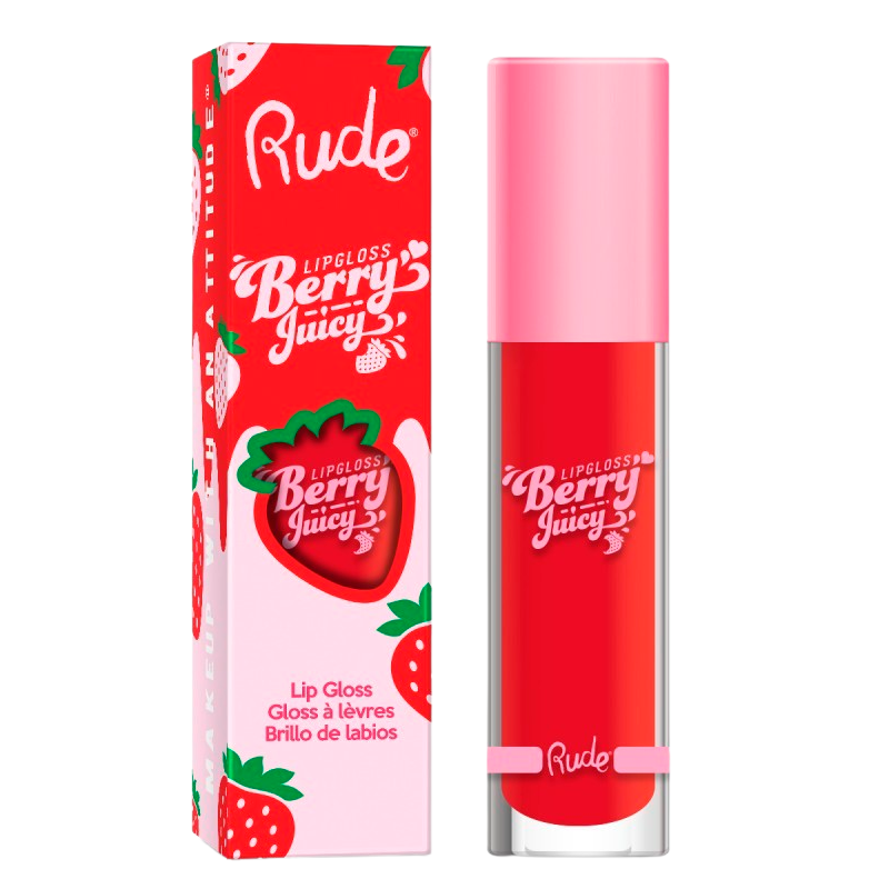 RUDE Cosmetics Berry Juicy Lip Gloss Code Red (1 stk)