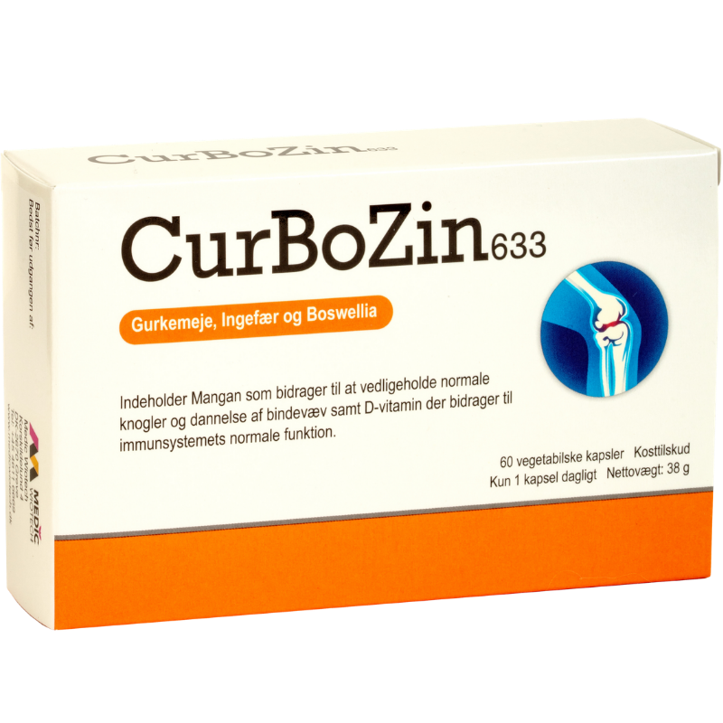 Curbozin Ingefær Gurkemeje Boswellia (60 kapsler)