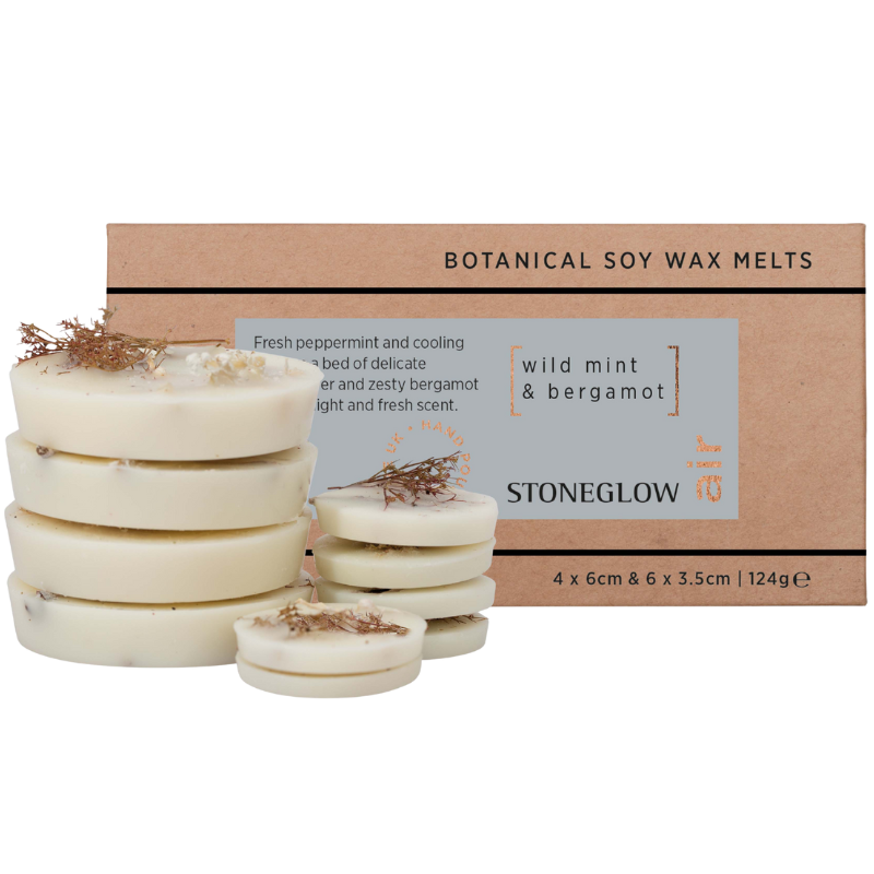 Ambience Stoneglow Vegansk Soja Duftvoks Vild Mint & Bergamot (10 stk)