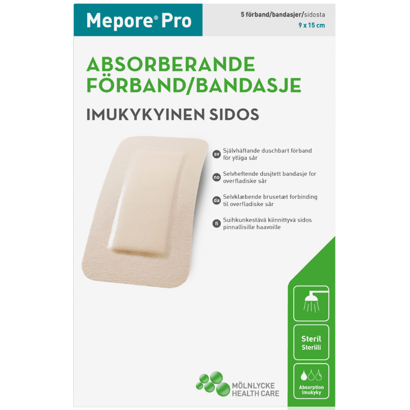 Mepore Pro Plaster Brusetæt 9 x 15 cm (5 stk)