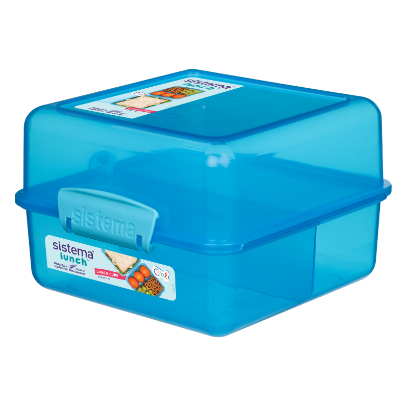 UDSALG Sistema Lunch Cube Blue Teal Pink (1.4 l) køb billig