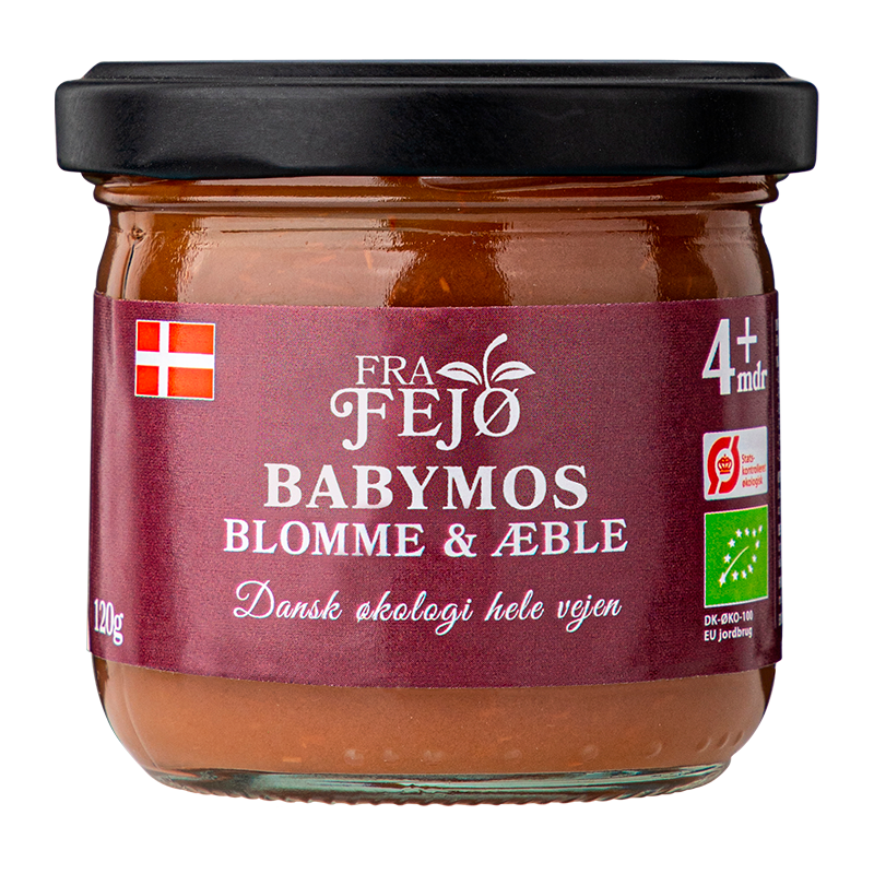 Fra Fejø Babymos Blomme/Æble Ø (120 g)