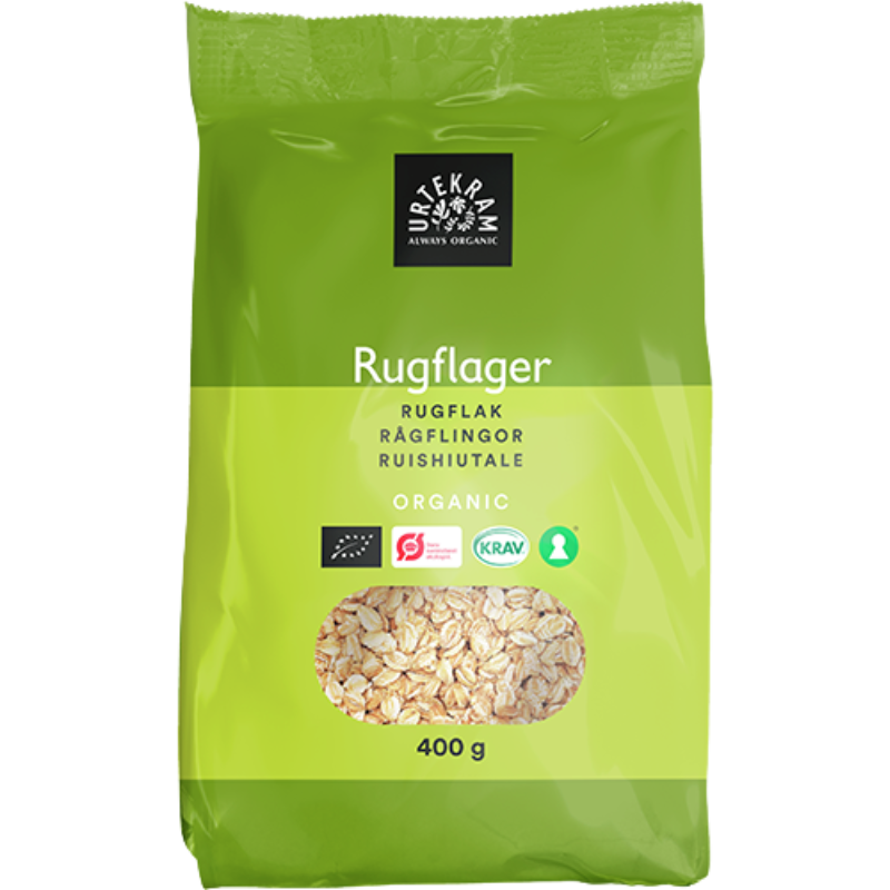 UDSALG Urtekram Rugflager Ø 400 gr. køb billig