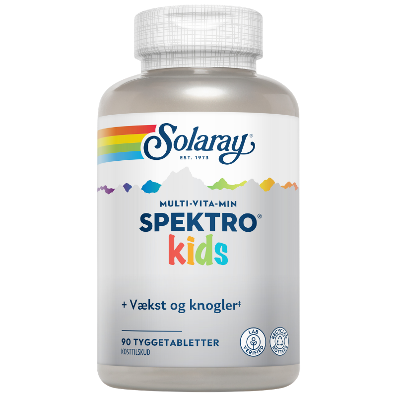 Solaray Spektro Kids Multi-Vita-Min med bærsmag (90 tyggetabletter)