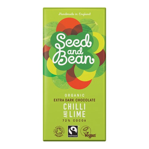 Seed og Bean Chokolade Mørk 72% Chilli og Lime É (85 g)