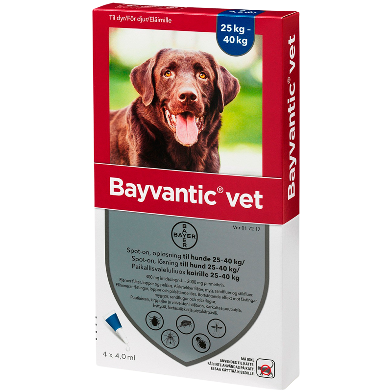 Bayvantic Vet Hund 25-40 Kg (4x4 ml)