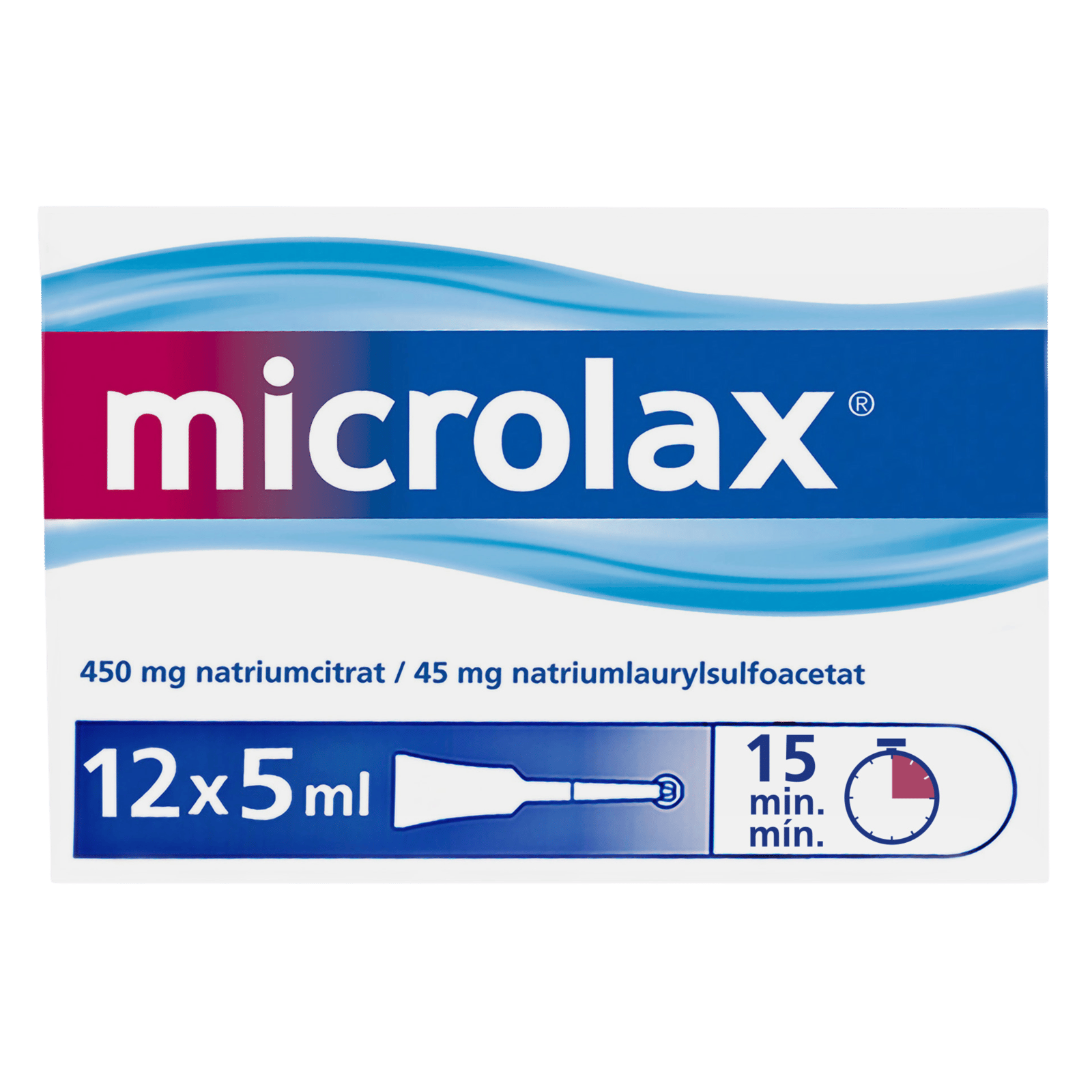Microlax Rektalvæske OPL 9+90MG/ML (12 x 5 ml)