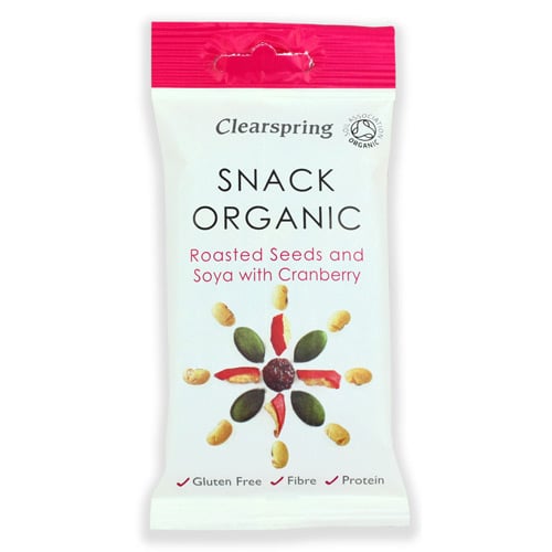 Clearspring Ristede Græskarkerner soya og tranebær É 30 gr.