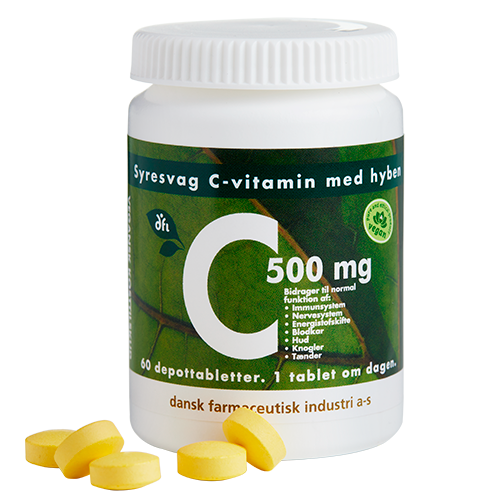 UDSALG Grønne Vitaminer C vitamin 500mg (60 tabl) køb billig