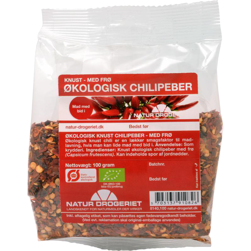 Natur Drogeriet Chili Knust med Frø Ø (100 gr)