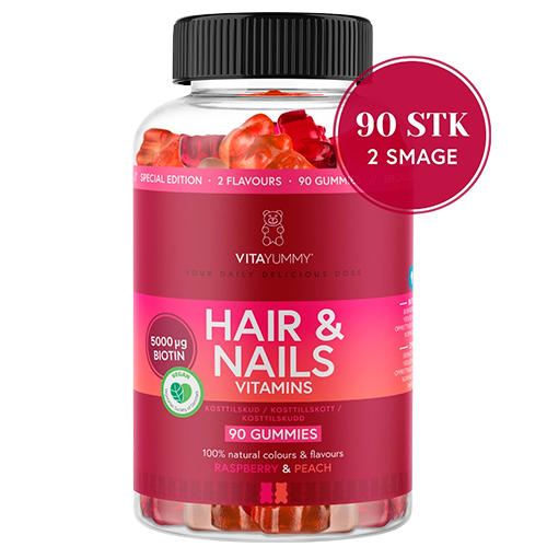 UDSALG VitaYummy Hair Nails Mixed Raspberry Peach (90 stk) køb billig