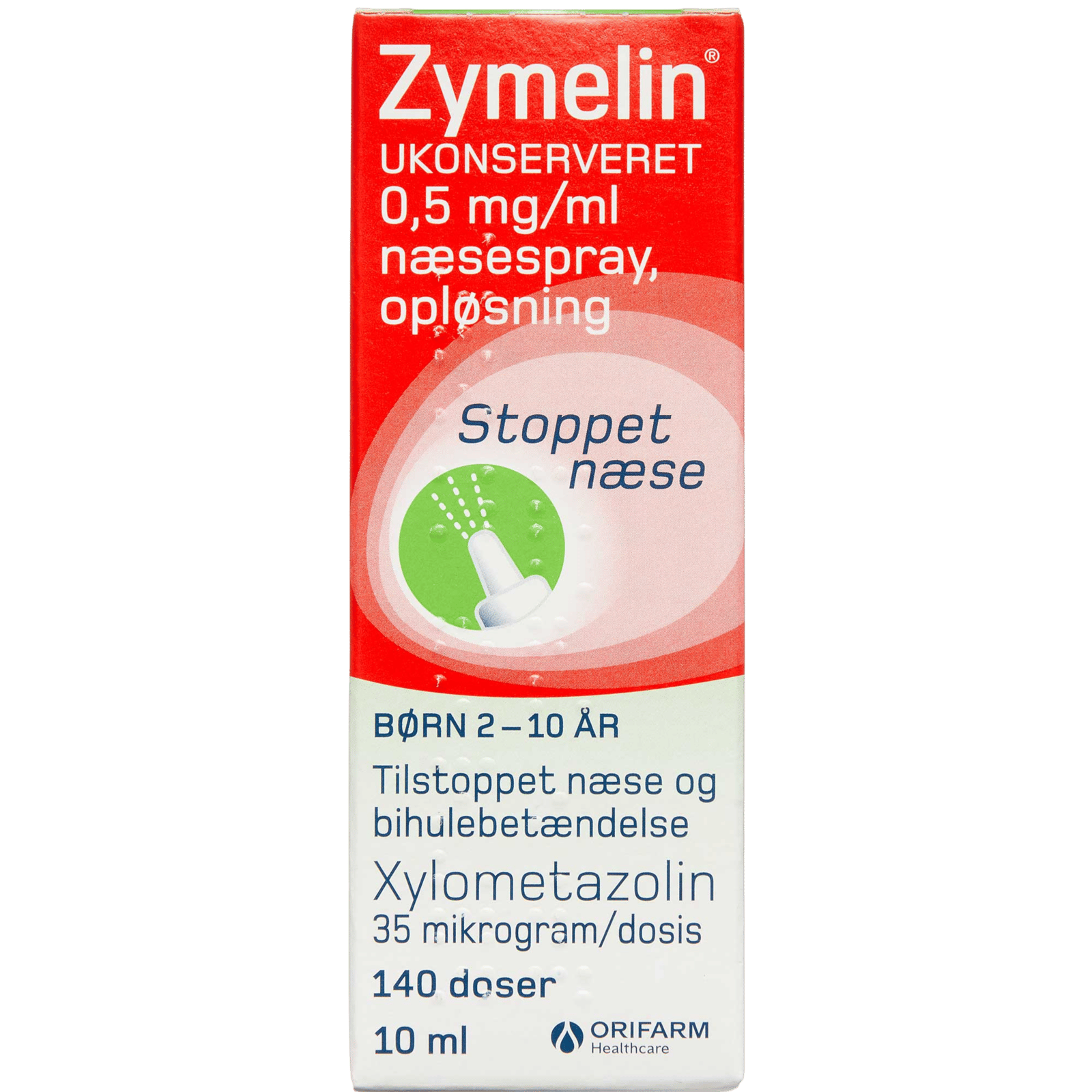 Zymelin Ukonserveret Næsespray til Børn 0,5 mg (10 ml)