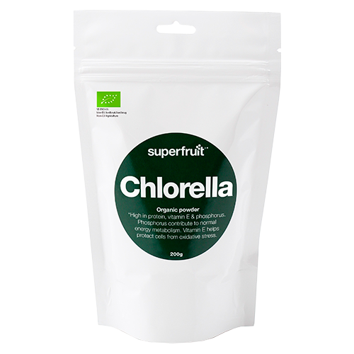 UDSALG Superfruit Chlorella Pulver Ø (200 g) køb billig