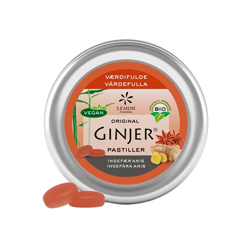 GINJERÂ® Ingefær ANIS Pastiller  Ø