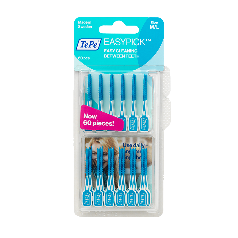 TePe EasyPick Turkis M/L (60 stk)