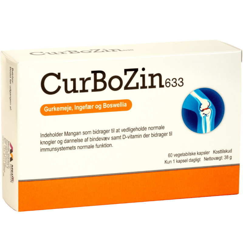 CurBoZin Ingefær, Gurkemeje & Boswellia (60 kaps)