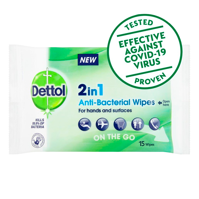 Dettol Desinficerende Servietter 2-in-1 (15 stk)