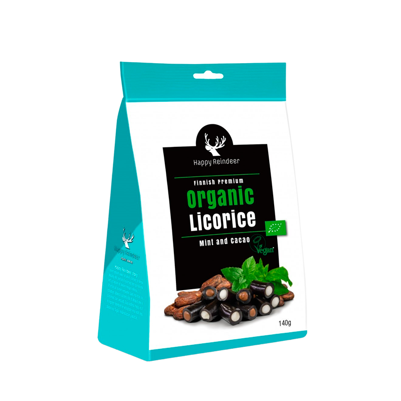 Happy Reindeer Finsk Lakrids M. Mint & Kakao Ø (140 g)