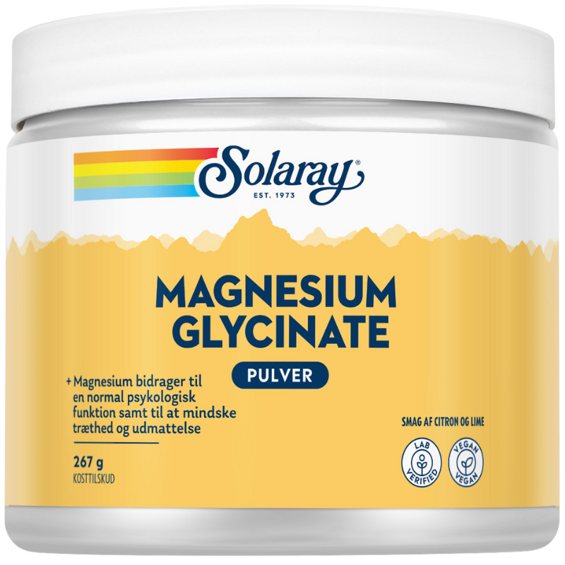 Tilbud Solaray Magnesium Glycinate Lemon Lime (267 g) køb billig