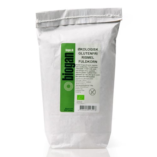 Fuldkorns Rismel, Glutenfri Øko Biogan 1kg