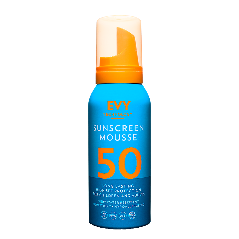 Tilbud EVY TECHNOLOGY Sunscreen Mousse SPF50 (100 ml) køb billig