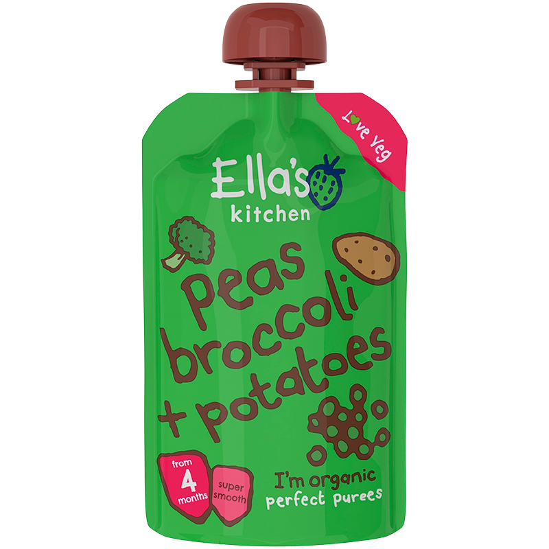 Ellas Kitchen Babymos ærter, broccoli