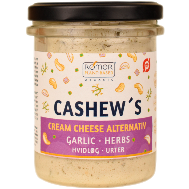 Rømer Vegan Cashew´s Cream Cheese Hvidløg & Urter Ø (180 g) Rømer Vegan Cashew´s Cream Cheese Hvidløg & Urter Ø (180 g)