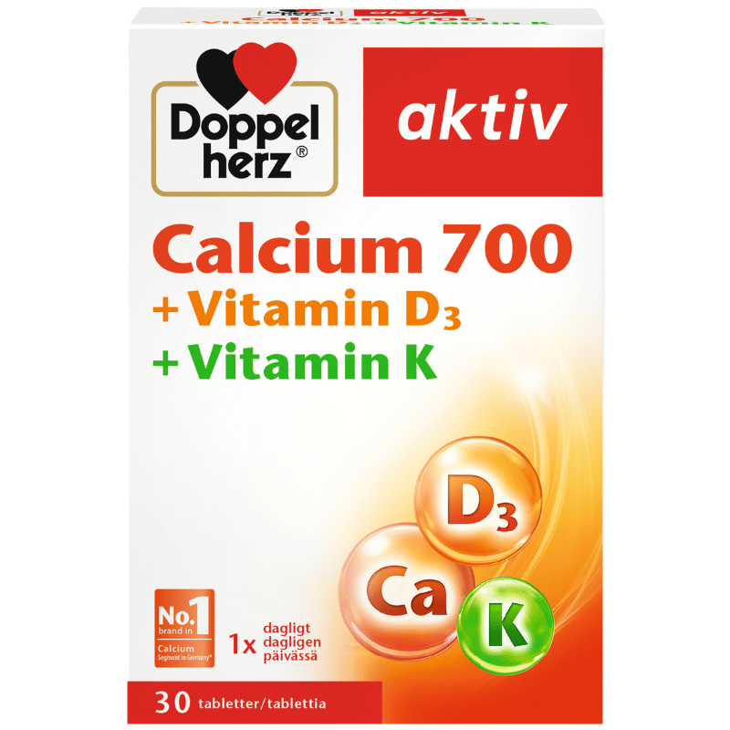 Doppelherz Aktiv Calcium 700 mg + Vitamin D3 + Vitamin K (30 tabl)