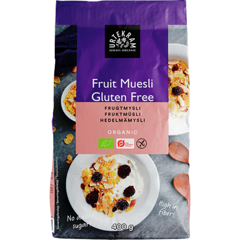 UDSALG Urtekram Glutenfri Mysli med Frugt Ø (400 gr) køb billig