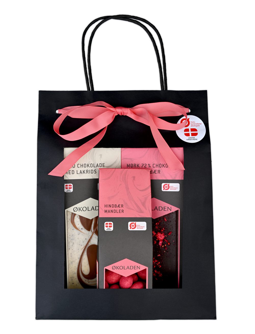 Økoladen Gourmet gavepose Pink - 240 g.