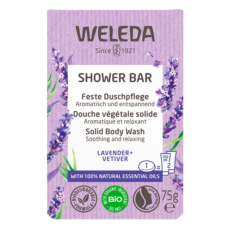 UDSALG Weleda Shower Bar Lavender (75 g) køb billig