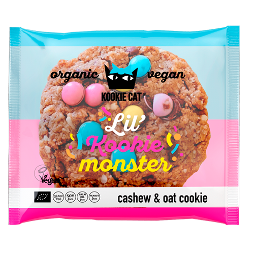 Kookie Cat m. vanilje & chokolinser Økologisk - 50 gram