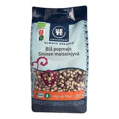 Urtekram Popmajs blå Ø (350 g)