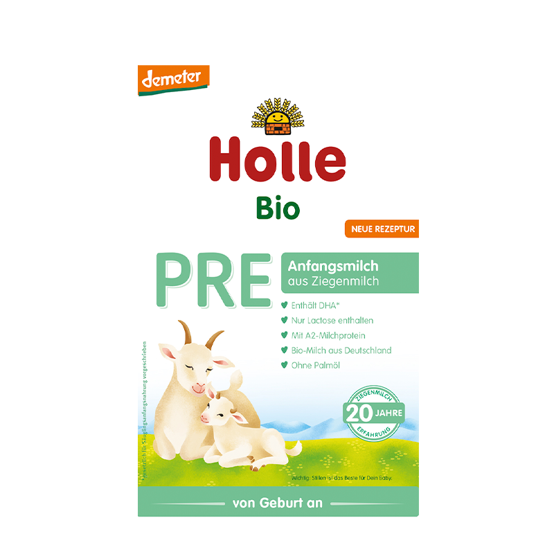 Holle PRE Modermælkserstatning Gedemælk Ø - Fra 0 mdr. (400 g)