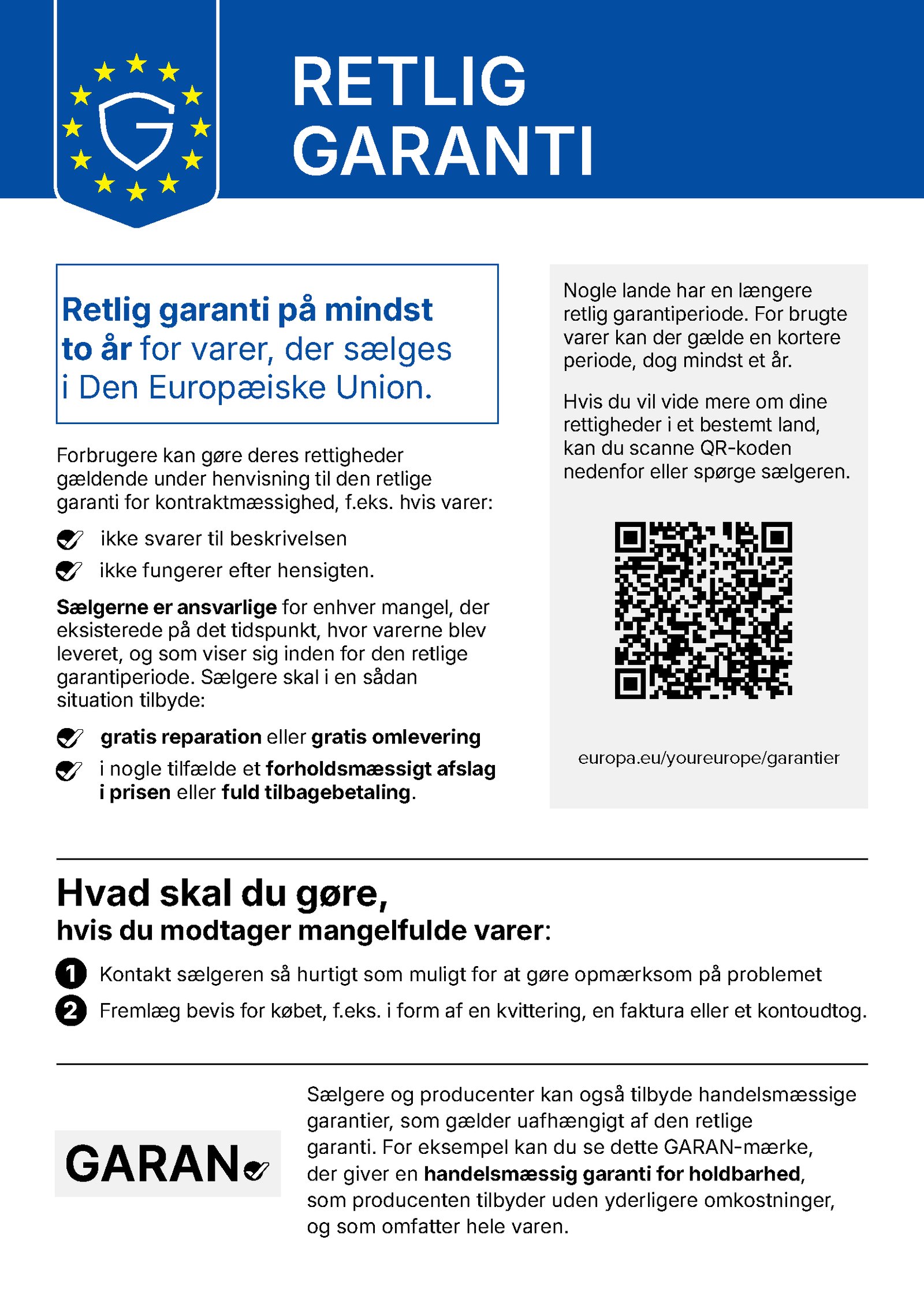 EU's regler for reklamationsret