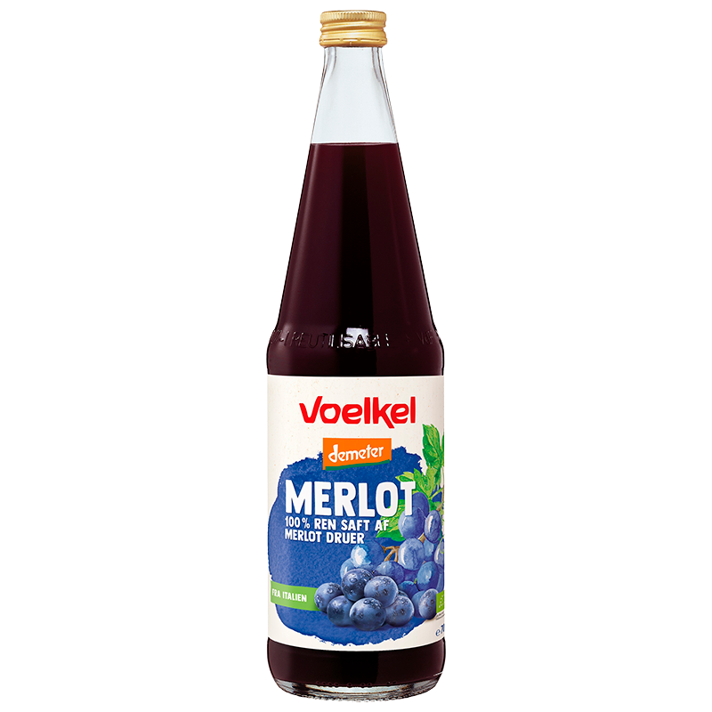 Voelkel Merlot Rød Druesaft Demeter (700 ml)