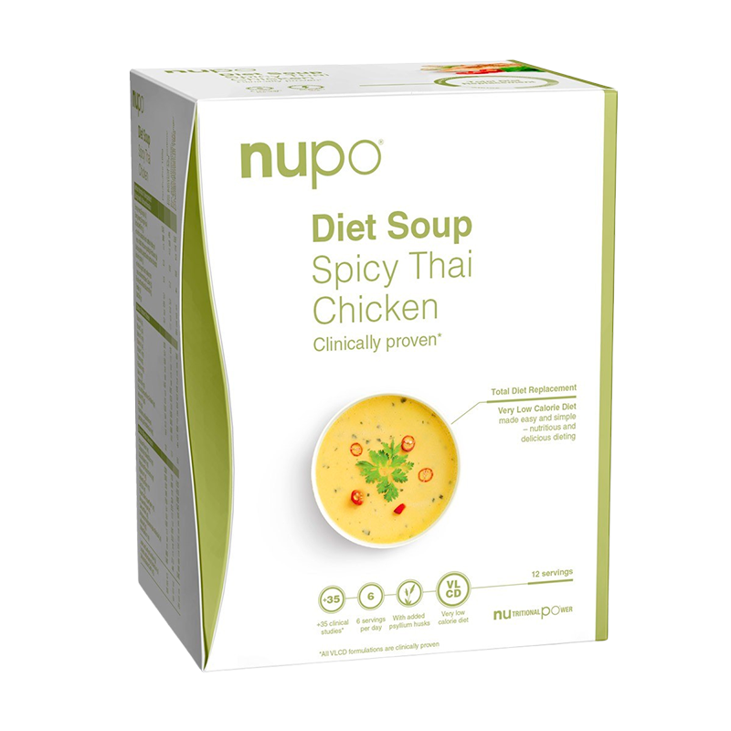 UDSALG Nupo Diet Soup Spicy Thai Chicken (12x32 g) køb billig