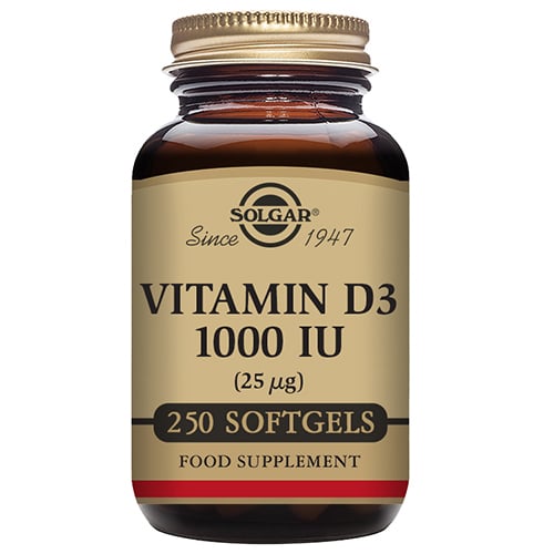 Solgar Vitamin D3 25 ug (250 softgels)