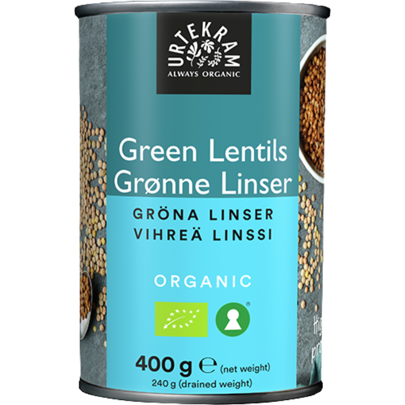 UDSALG Urtekram Linser grønne i dåse Ø (400 g) køb billig