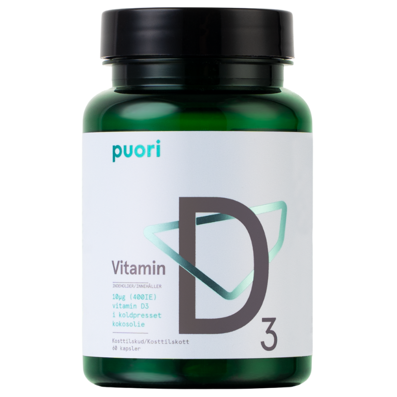 Puori D3 D-Vitamin 10µg (60 kap)