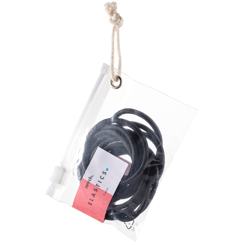 Needs Hair Elastics Black (12 stk)