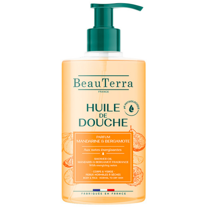 Beau Terra Shower Oil Mandarin & Bergamot (750 ml) - Køb til DKK 117 - Spar 44%