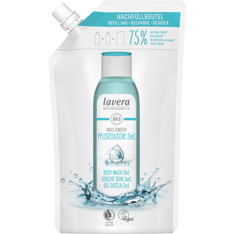Lavera Basis Sensitive Body Wash 2in1 Refill Bag (500 ml)