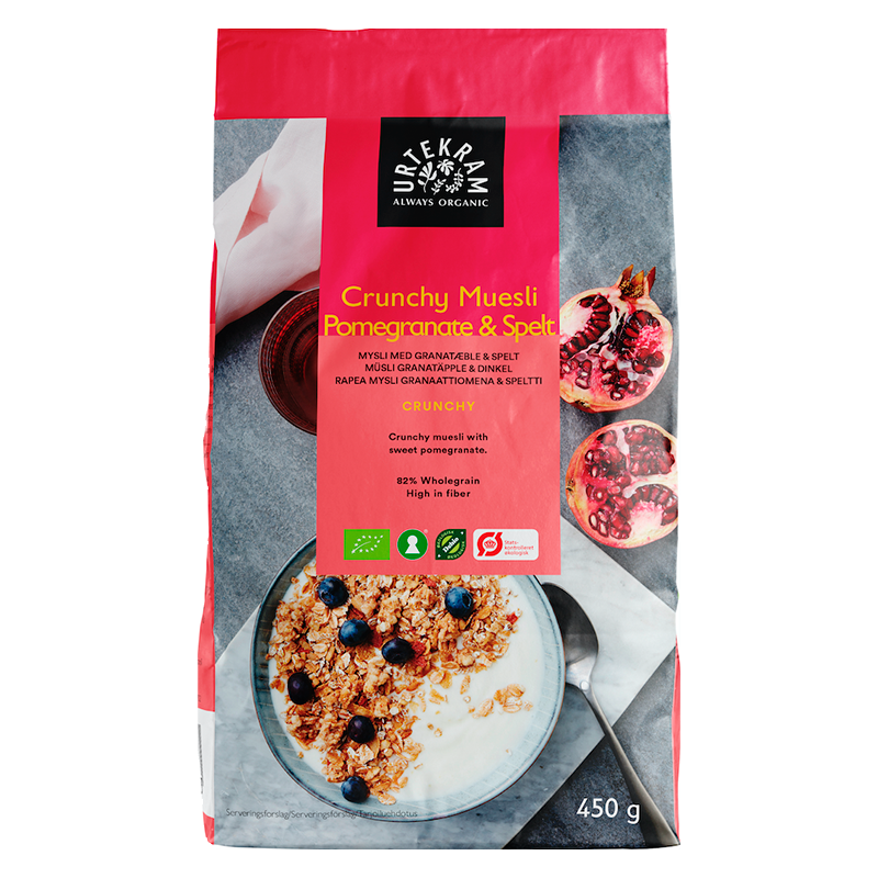 Urtekram Crunchy Muesli Pomegranate (450 g)