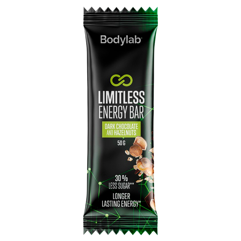 Bodylab Limitless Energy Bar Dark Chocolate & Hazelnuts (50 g)