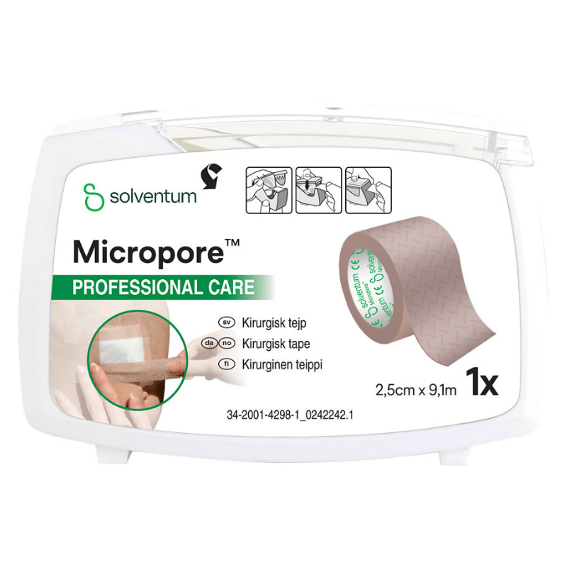 Micropore Kirurgisk Tape Lysebrun 2,5 cm x 9,1 m (1 stk)