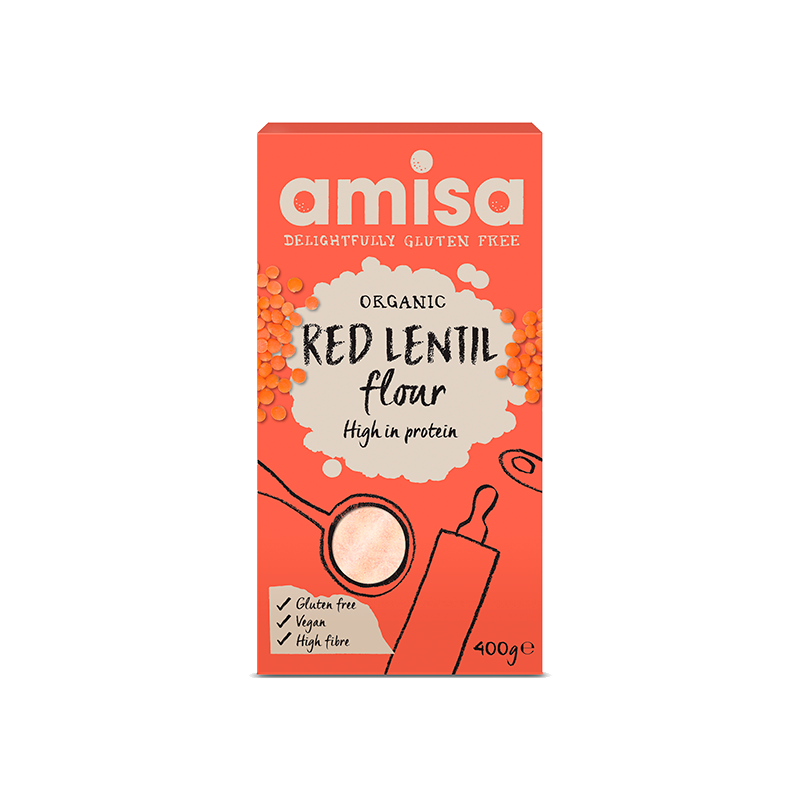 Amisa Rød linsemel Ø (400 g)