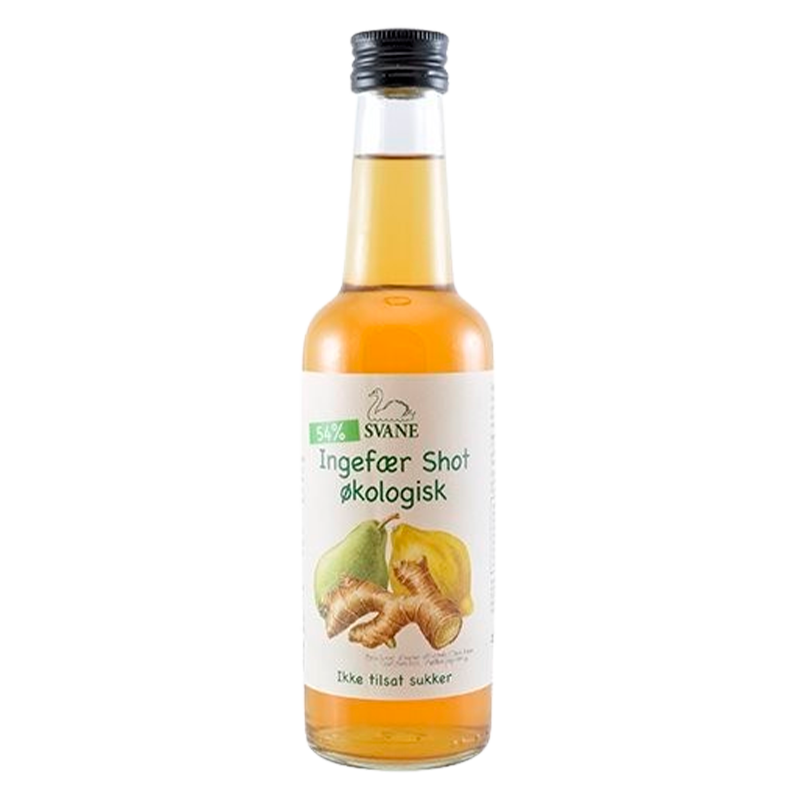 Svane Ingefær shot m pære & citron Ø 250 ml.