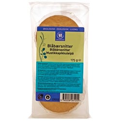 Urtekram Blåbærsnitter 6 stk Ø - 175 gr.